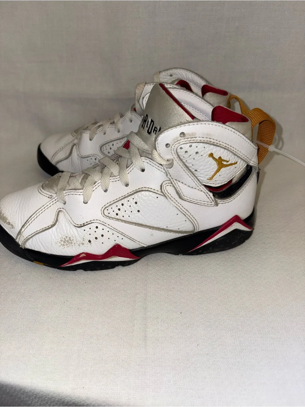 Nike Kids White/Red/Black High-Top Basketball Sneakers